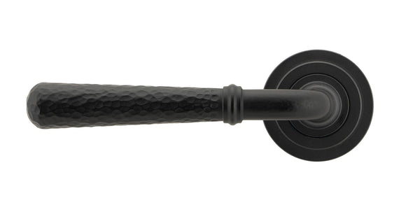 Hammered Newbury Lever on Rose Set (Sprung) by From The Anvil