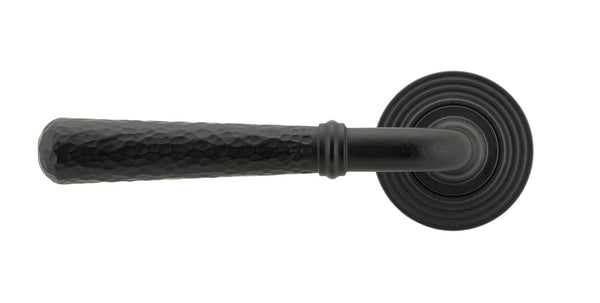 Hammered Newbury Lever on Rose Set (Sprung) by From The Anvil