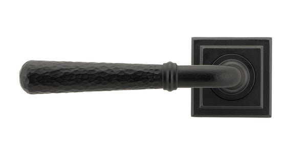 Hammered Newbury Lever on Rose Set (Sprung) by From The Anvil