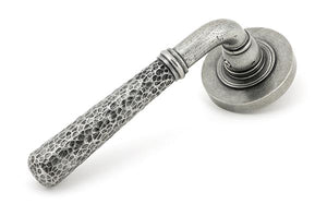 From The Anvil, Hammered Newbury Lever on Rose Set (Plain), Door Handles, Concealed