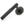 From The Anvil's Matt Black Brompton Lever on Rose Set (Sprung)