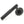 From The Anvil's Matt Black Brompton Lever on Rose Set (Sprung)