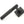 From The Anvil's Matt Black Brompton Lever on Rose Set (Sprung)