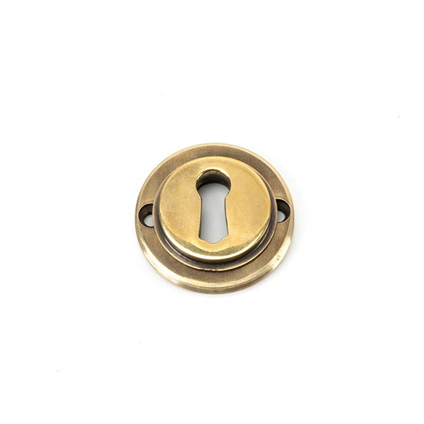 Aged Brass Round Escutcheon (Plain)