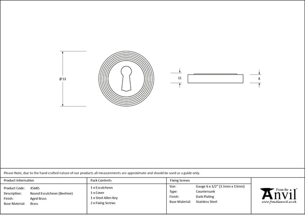 Round Escutcheon by From The Anvil