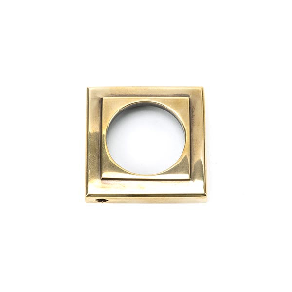 Aged Brass Round Escutcheon (Square)