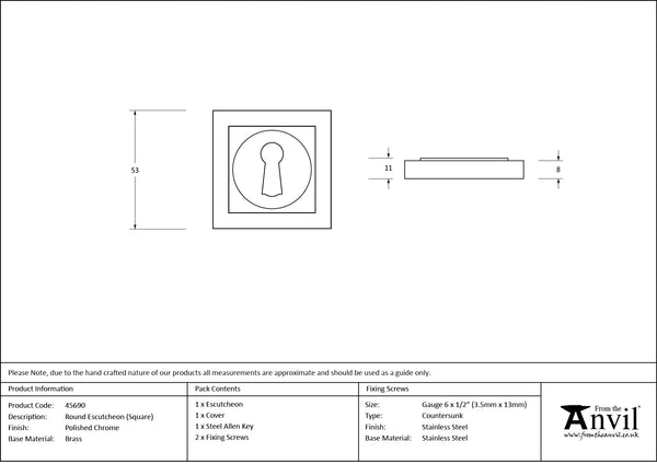 Round Escutcheon by From The Anvil