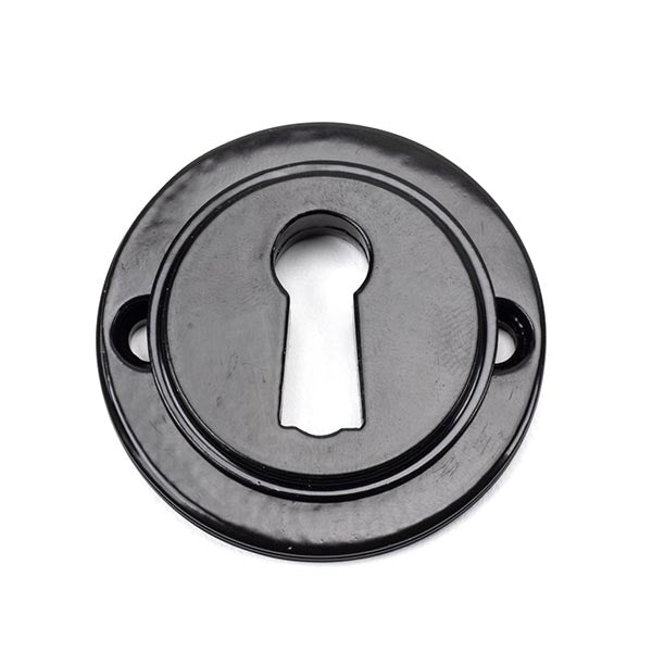 Black Round Escutcheon (Plain)