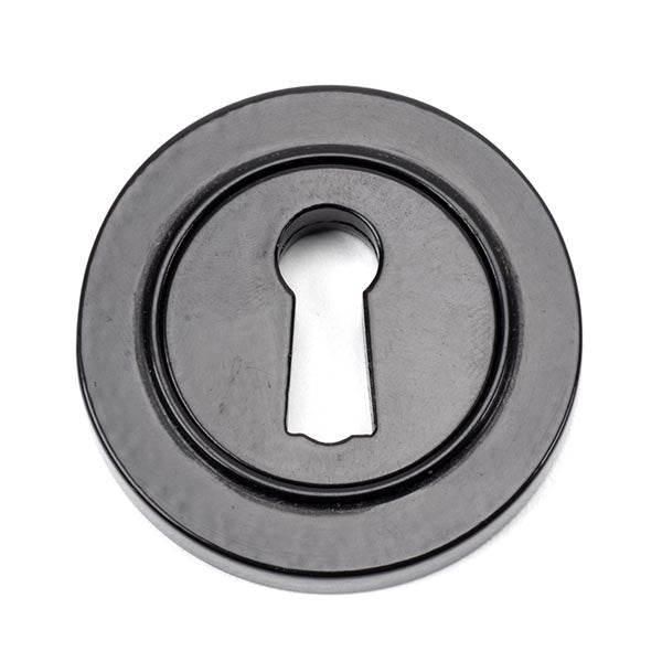 Black Round Escutcheon (Plain)