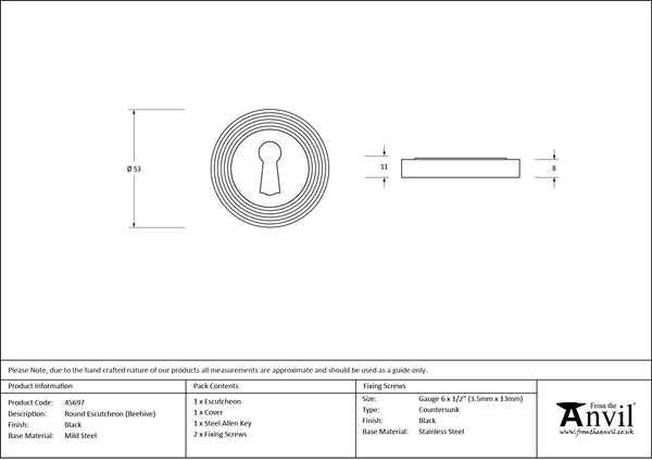 Round Escutcheon by From The Anvil