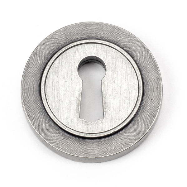 From The Anvil's Pewter Patina Round Escutcheon