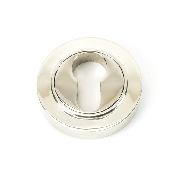 From The Anvil's Polished Nickel Round Euro Escutcheon