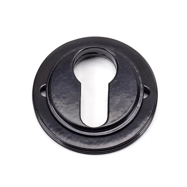 Black Round Euro Escutcheon (Plain)