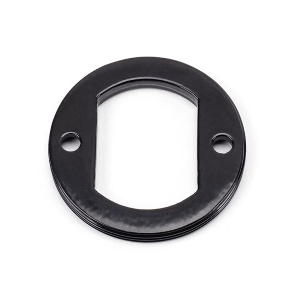 Black Round Euro Escutcheon (Art Deco)