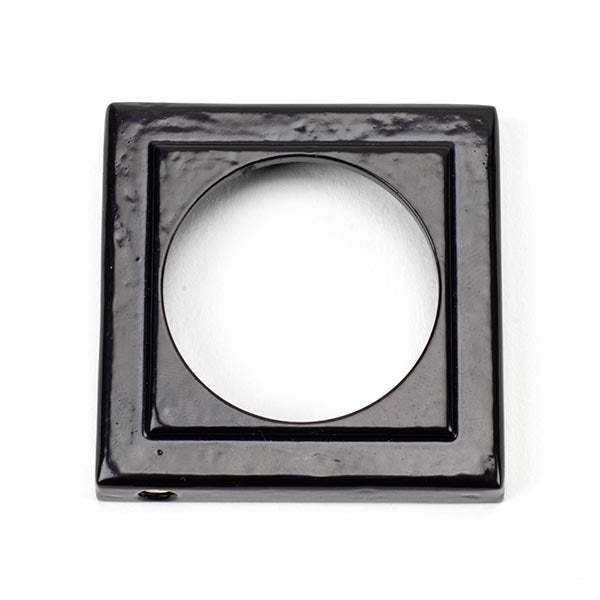 Black Round Euro Escutcheon (Square)