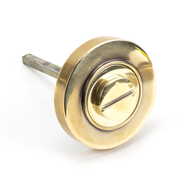 Aged Brass Round Thumbturn Set (Plain)