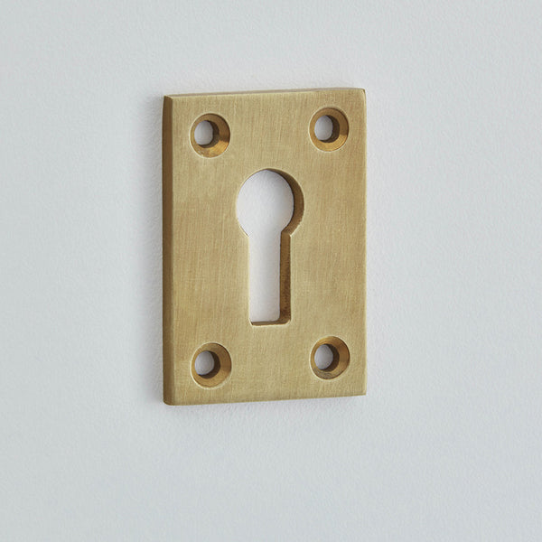 Croft Ironmongery, Plain Oblong Escutcheon-4574, Escutcheons & Privacy Thumbturns, Escutcheons