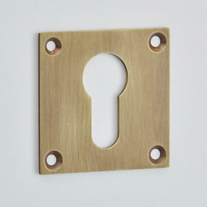 Croft Ironmongery, Square Escutcheon, Euro Profile-4577, Escutcheons & Privacy Thumbturns, Escutcheons, Square Escutcheons