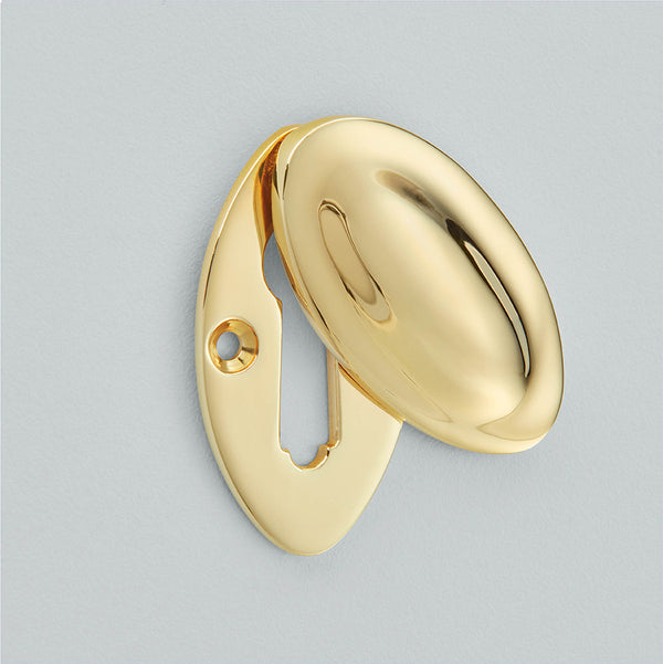 Croft Ironmongery, Raised Oval Covered Escutcheon-4582, Escutcheons & Privacy Thumbturns, Escutcheons