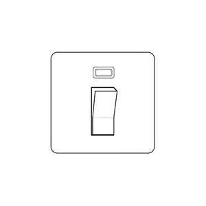 Georgian Elite Range Antique Brass Switches & Sockets, J91 - 45A DP Cooker Switch with Neon (single plate) by Heritage Brass By M-Marcus