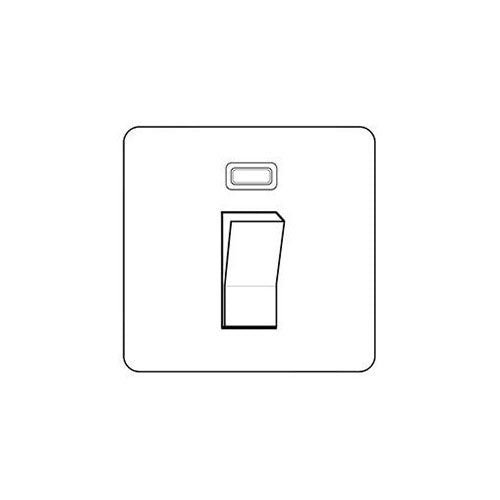 Executive Range Satin Black Nickel with Polished Chrome Switches & Sockets, EX26 - 45A DP Cooker Switch with Neon (single plate) by Heritage Brass By M-Marcus