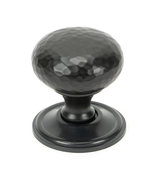 Aged Bronze Hammered Mushroom Cabinet Knob 38mm