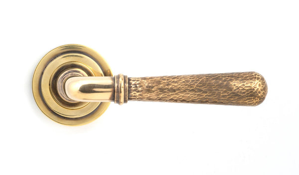 Hammered Newbury Lever on Rose Set (Sprung) by From The Anvil