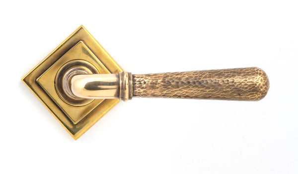Hammered Newbury Lever on Rose Set (Sprung) by From The Anvil