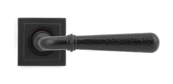 Hammered Newbury Lever on Rose Set (Sprung) by From The Anvil