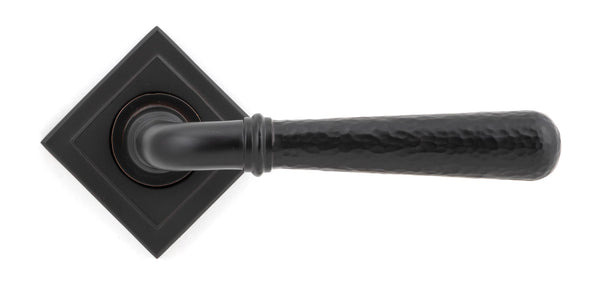 Hammered Newbury Lever on Rose Set (Sprung) by From The Anvil