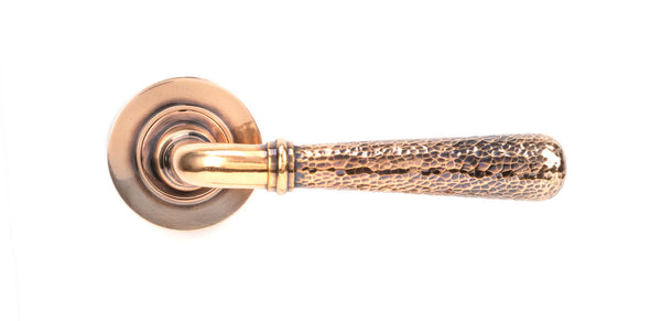 Hammered Newbury Lever on Rose Set (Sprung) by From The Anvil