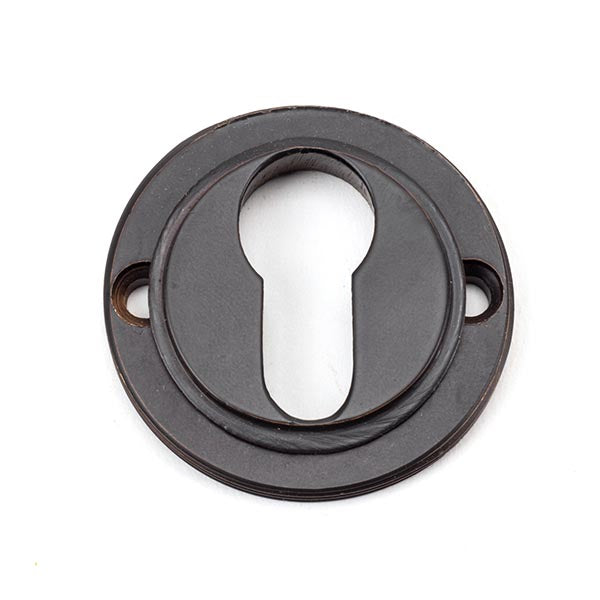 Aged Bronze Round Euro Escutcheon (Plain)