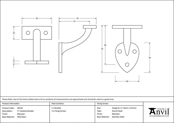 Handrail Bracket by From The Anvil