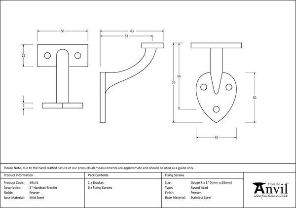 Handrail Bracket by From The Anvil