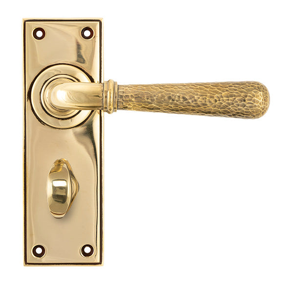 From The Anvil, Hammered Newbury Lever Bathroom Set, Door Handles, Lever Bathroom