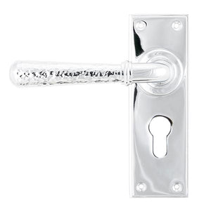 From The Anvil, Hammered Newbury Lever Euro Lock Set, Door Handles, Lever Euro