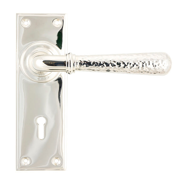 From The Anvil, Hammered Newbury Lever Lock Set, Door Handles, Lever Lock