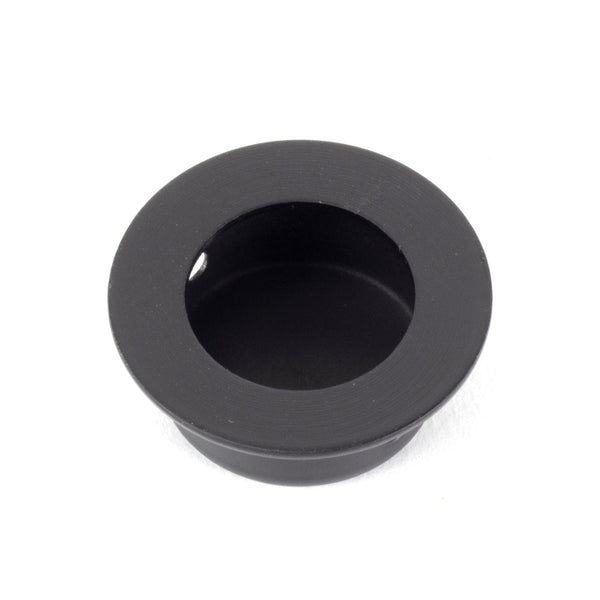 Black 30mm Ø Small Flush Pull