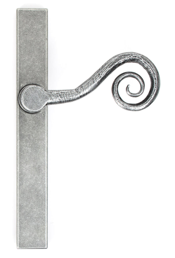 From The Anvil's Pewter Patina Monkeytail Slimline Lever Espag. Latch Set