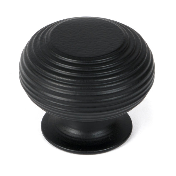 From The Anvil's Matt Black Beehive Cabinet Knob