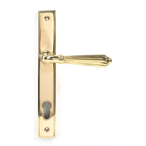 Polished Brass Hinton Slimline Lever Espag. Lock Set