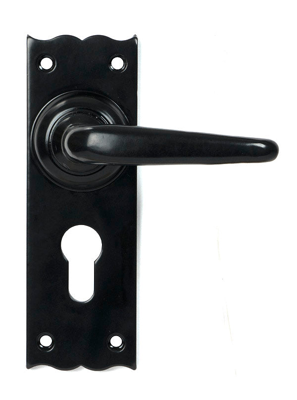 From The Anvil, Oak Lever Euro Lock Set, Door Handles, Lever Euro