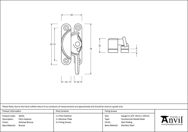 Fitch Fastener by From The Anvil