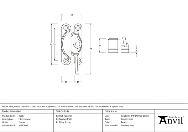 Fitch Fastener by From The Anvil