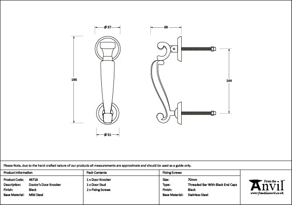 Black Doctors Door Knocker