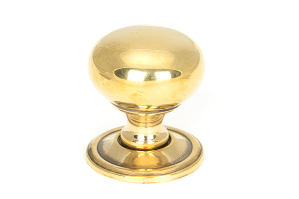 Aged Brass Mushroom Cabinet Knob 32mm