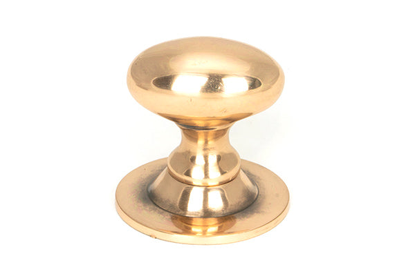 Polished Bronze Oval Cabinet Knob 33mm