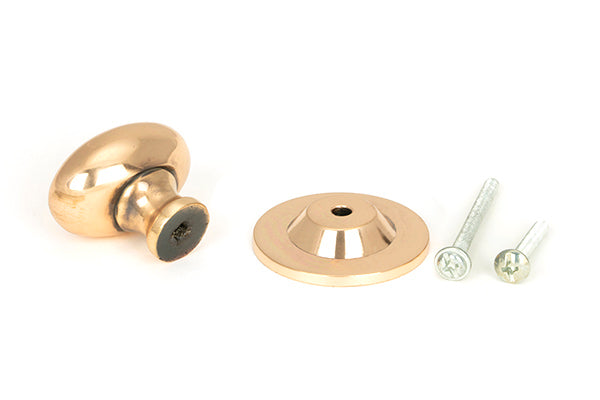 Polished Bronze Oval Cabinet Knob 40mm