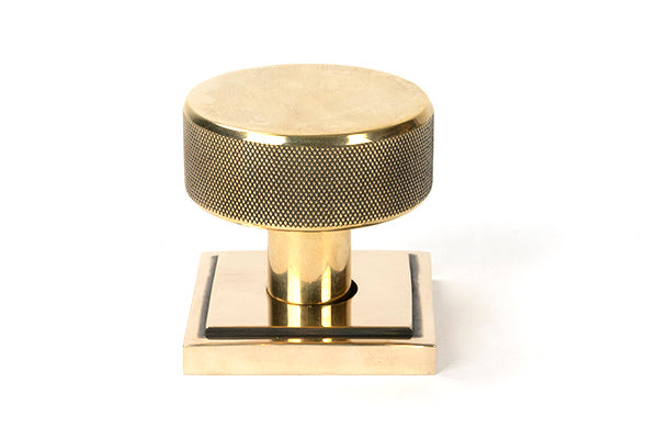 Aged Brass Brompton Mortice/Rim Knob Set (Square)