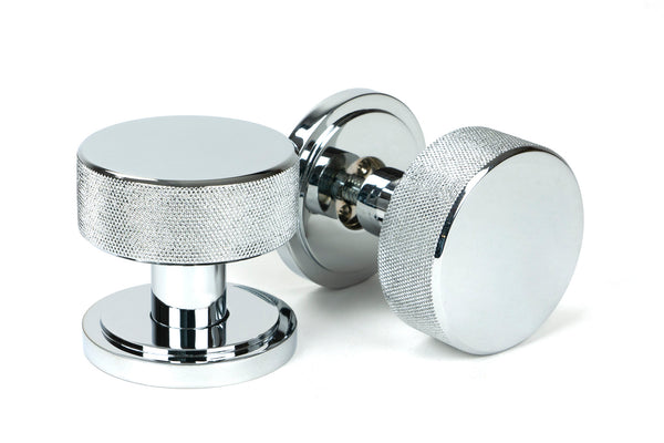 From The Anvil's Polished Chrome Brompton Mortice/Rim Knob Set